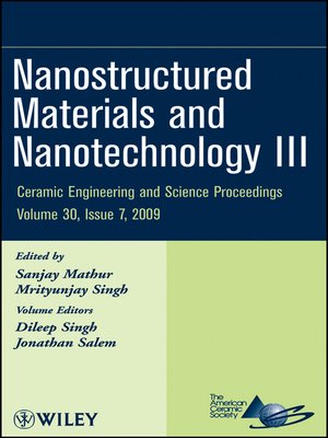 cover image of Nanostructured Materials and Nanotechnology III